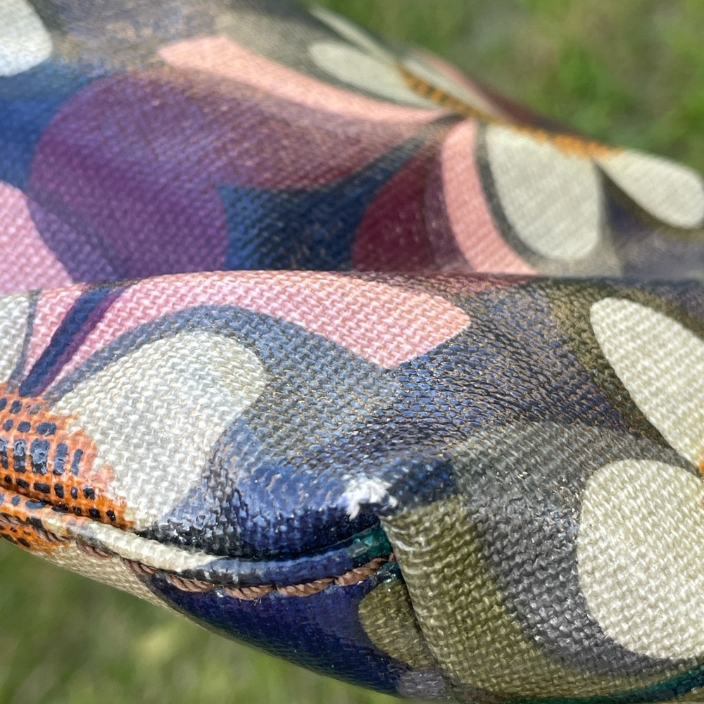 Vintage Fossil Keyper Coated Canvas Shoulder Bag … - image 8